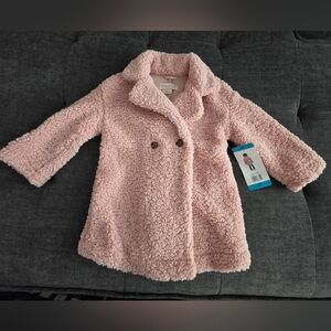 NWT Pink Teddy Bear Coat Sz.4T
